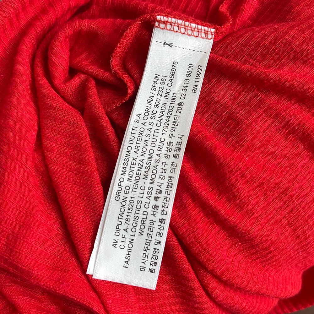 Massimo Dutti Red Button-Up Women's Top / Size S - Picture 5 of 6